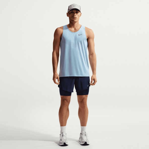 Nike Stride Hybrid 5in Shorts - Midnight Navy/Reflective Silver
