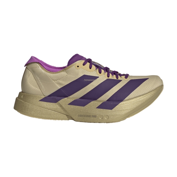 Women's Performance Running Shoes adidas ADIZERO adios Pro 4  Sand/Rich Purple/Gold Metallic JR7416
