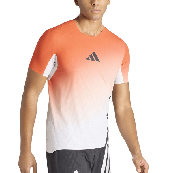 Men's  Short Sleeve Trail Running Shirts adidas Terrex Xperior Pro TShirt  White/Semi Impact Orange JV9036