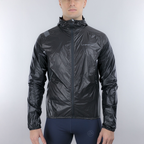 Men's Outdoor Jacket and Shirt La Sportiva Blizzard Windbreaker Jacket  Carbon/Black ZARJ017G00K00