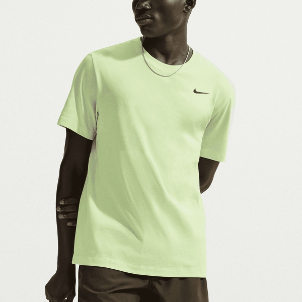 Men's Training T-Shirt Nike DriFIT Swoosh Logo TShirt  Light Liquid Lime/Black AR6029360