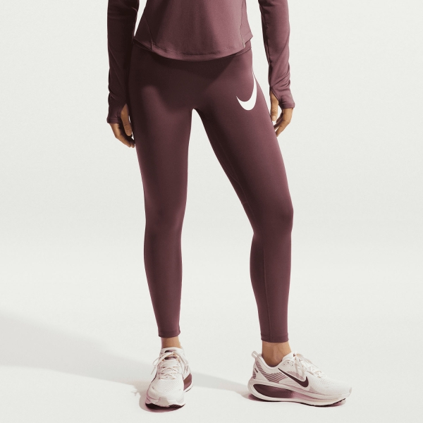 Women's Running Tights Nike DriFIT Tempo Swoosh 7/8 Tights  Tattoo/Reflective Silver/White HV2304502