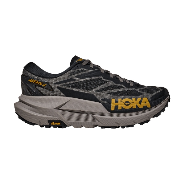 Men's Trail Running Shoes Hoka Mafate X  Black/Cement 1161990BCMN