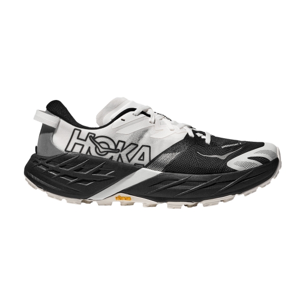 Men's Trail Running Shoes Hoka Speedgoat 7  Black/White 1171928BWHT