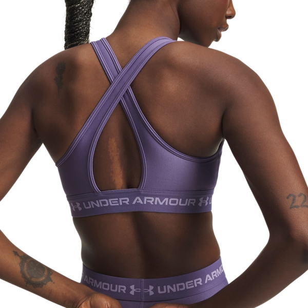 Under Armour Crossback Mid Sports Bra - Purple Luxe