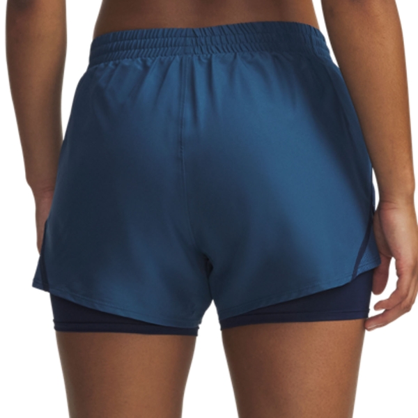 Under Armour Fly By 2 in 1 4in Pantaloncini - Wham Blue