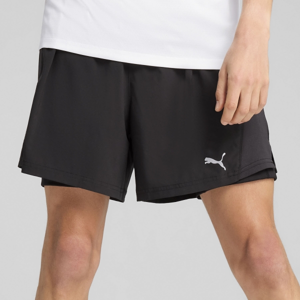 Men's Running Shorts Puma Velocity 2 in 1 5in Shorts  Black 52661101