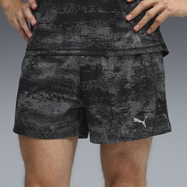 Men's Running Shorts Puma Run Velocity AOP 5in Shorts  Black 52841701