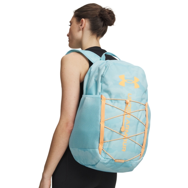 Under Armour Hustle Sport 6.0 Backpack - Blue Haze/Orange Bloc