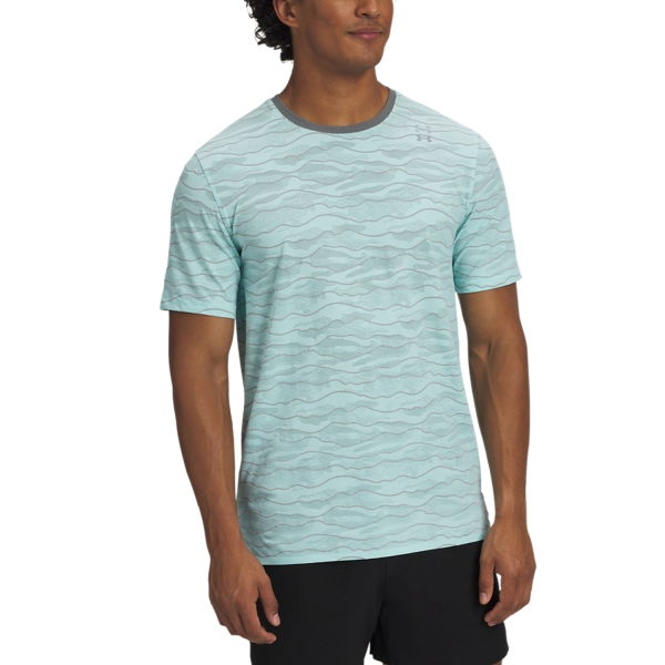 Men's Running T-Shirt Under Armour Halo TShirt  Neo Turquoise 60116740361