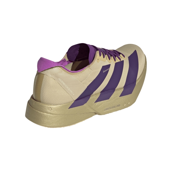 adidas ADIZERO adios Pro 4 - Sand/Rich Purple/Gold Metallic