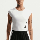 Nike Tempo Swoosh Dri-FIT T-Shirt - White/Photon Dust/Reflective Silver/Black