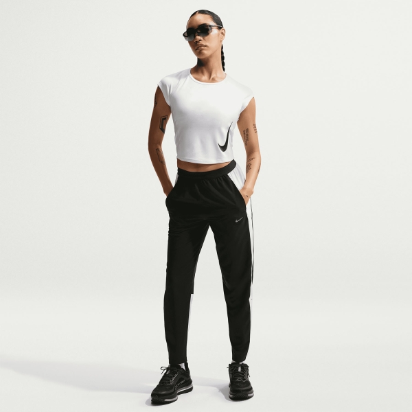 Nike Tempo Swoosh 7/8 Pants - Black/White/Reflective Silver