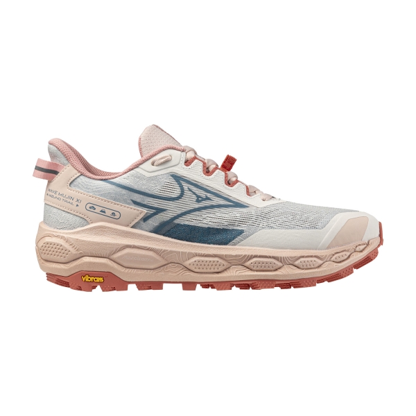 Women's Trail Running Shoes Mizuno Wave Mujin 11  Snow White/Larkspur/Faded Rode J1GK257071