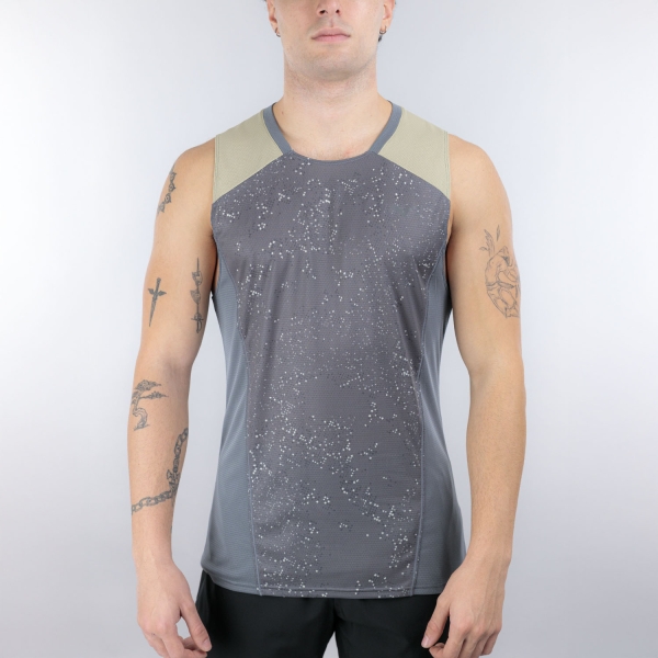 Men's Running Tank Mizuno Active DryAeroFlow Graphic Tank  Lava Smoke J2GAD01008