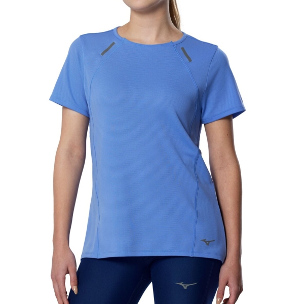 Women's Running T-Shirts Mizuno Active DryAeroFlow TShirt  Ultramarine J2GAD20428