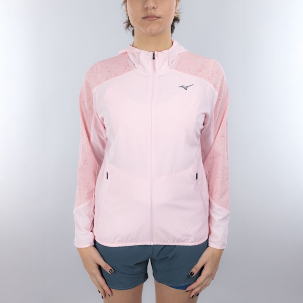 Women's Running Jacket Mizuno Active Alpha Jacket  Pinkesque J2GED20164