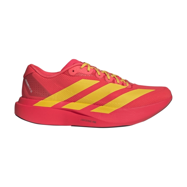 Men's Performance Running Shoes adidas ADIZERO Evo SL WOVEN  Lucid Red/Bold Gold/Semi Lucid Blue JQ4442