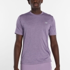 New Balance Athletics Run T-Shirt - Candied Violet Heather/Slate Grey