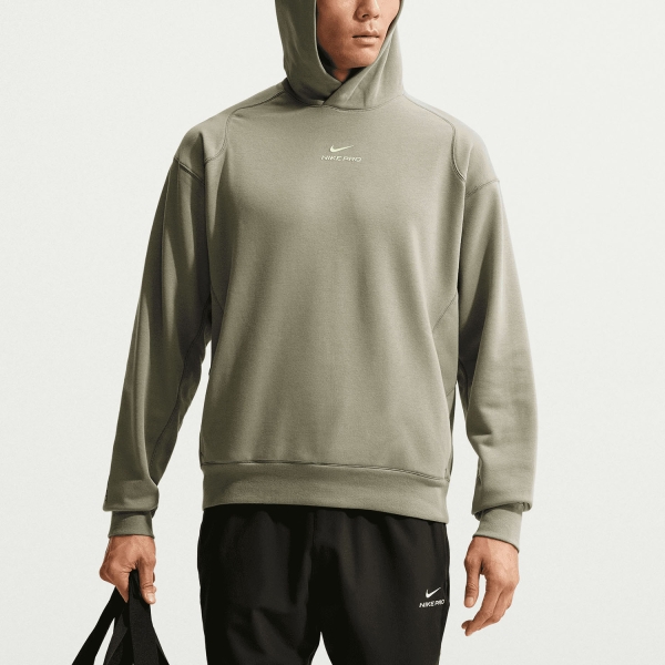 Men's Training Jacket and Hoodie Nike Pro DriFIT Hoodie  Light Army/Light Liquid Lime IB4272320