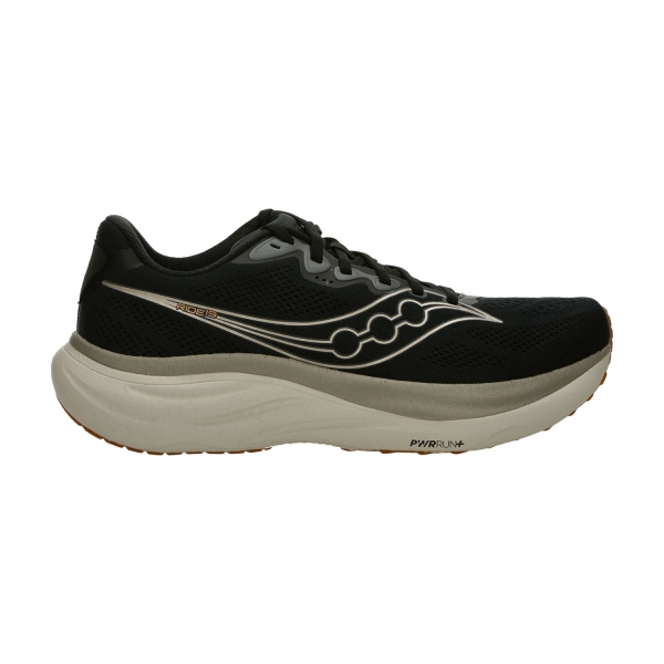Men's Neutral Running Shoes Saucony Ride 19  Black/Pewter S21055145