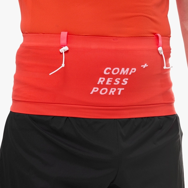 Running Belts Compressport Free Pro Belt  Tigerlily/Fluo Red CU00011B3190