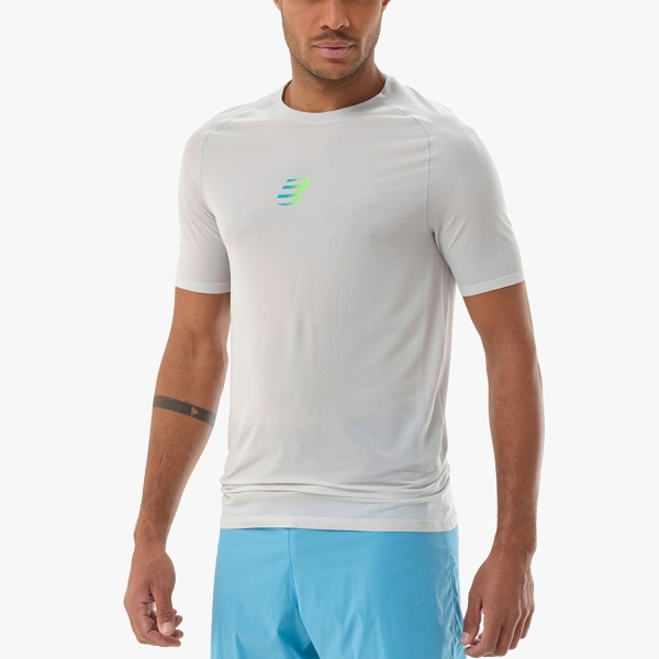 Men's  Short Sleeve Trail Running Shirts Compressport Pro TShirt  Gray Violet ATSM3631066
