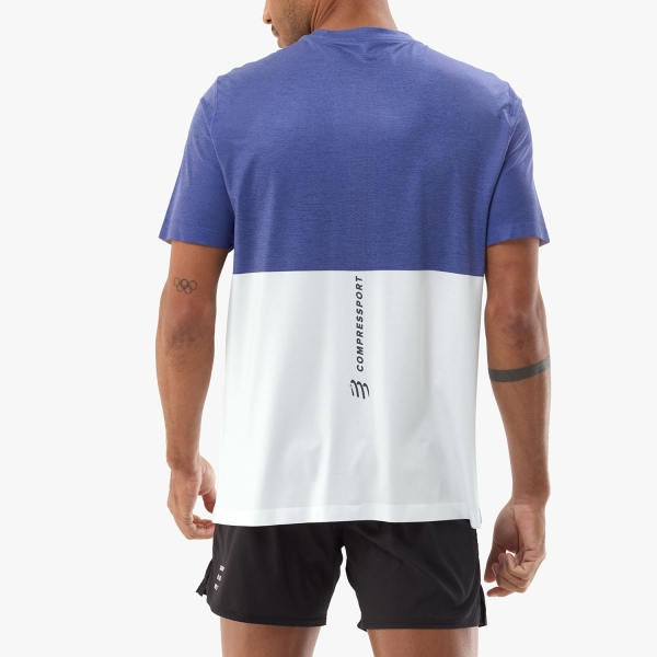 Compressport Performance Logo T-Shirt - Orient Blue/Star White