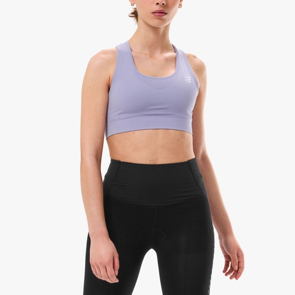 Women's Sports Bra Compressport Feelfree Sports Bra  Lavender AUNW7183140