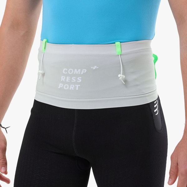 Running Belts Compressport Free Pro Belt  Gray Violet/Neon Green CU00011B1074