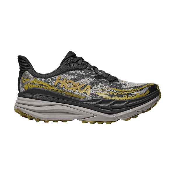 Men's Trail Running Shoes Hoka Stinson 7  Black/Cement 1141530BCMN