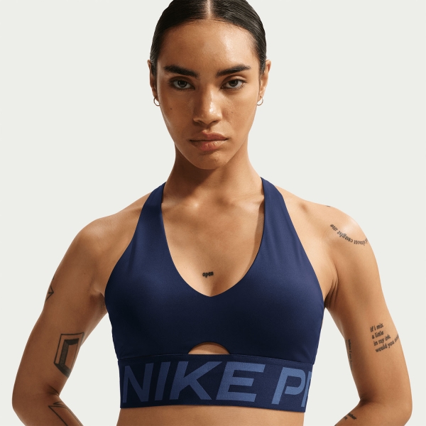 Nike Pro Sculpt Sports Bra - Midnight Navy/Mystic Navy/White