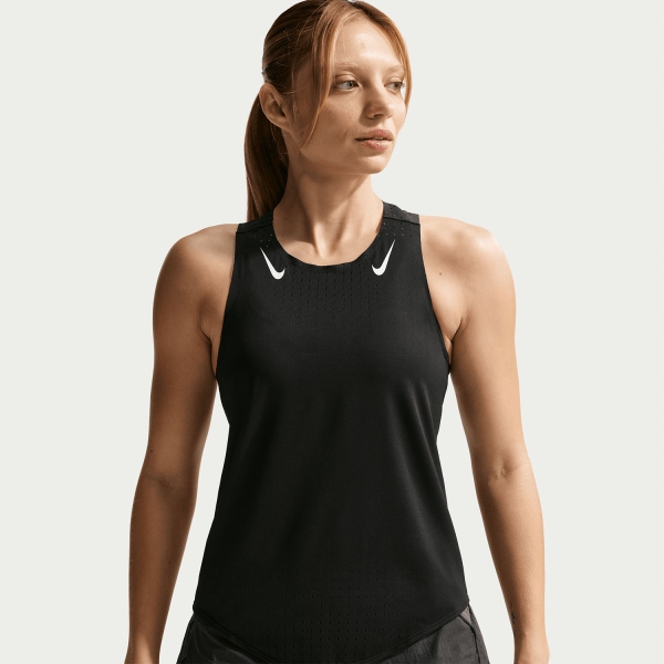Nike AeroSwift Dri-FIT ADV Tank - Black/White