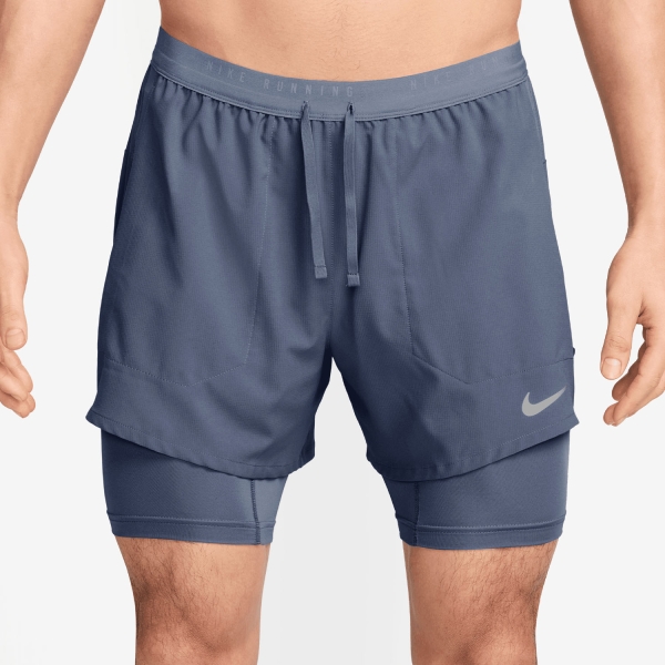 Men's Running Shorts Nike Stride Hybrid 5in Shorts  Diffused Blue/Reflective Silver IF2048491