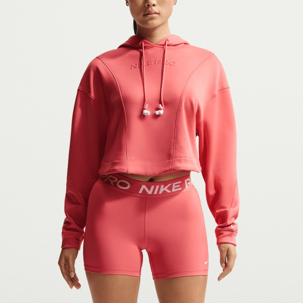 Women's Fitness & Training Shirt and Hoodie Nike Pro Hoodie  Sea Coral/White II3866897