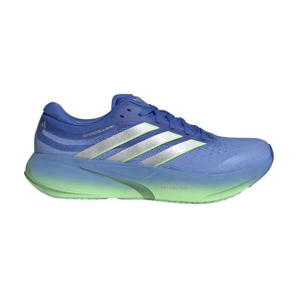 Men's Structured Running Shoes adidas Supernova Solution 3  Lucky Blue/Silver Metallic/Lime Burst JR7399