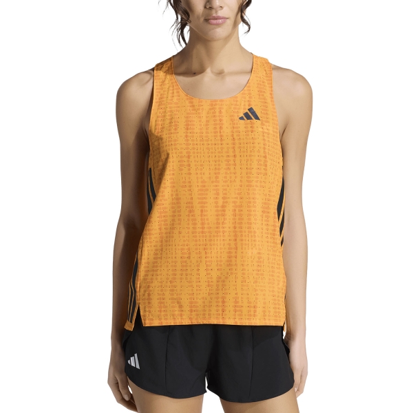 Women's Running Tank adidas ADIZERO Tank  Pure Tangerine/Pure Orange KA2912
