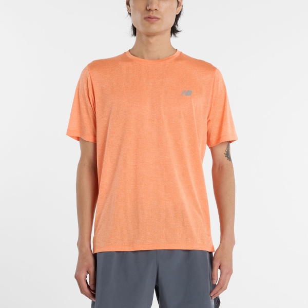 Men's Running T-Shirt New Balance Athletics Run TShirt  Tangerine Heat MT41253AAE