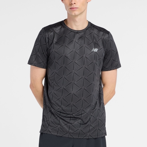 Men's Running T-Shirt New Balance Essentials Printed TShirt  Black MT6116OHBK