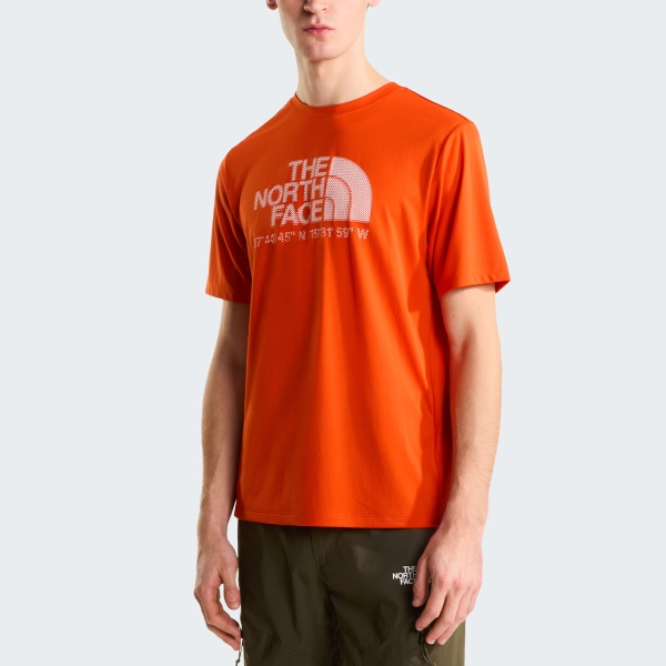 Men's Running T-Shirt The North Face 24/7 Logo Graphic TShirt  Lava Red NF0A8BEJG6L
