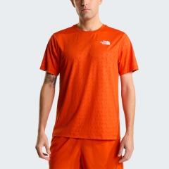 The North Face 24/7 Pentadome Embossed T-Shirt - Lava Red