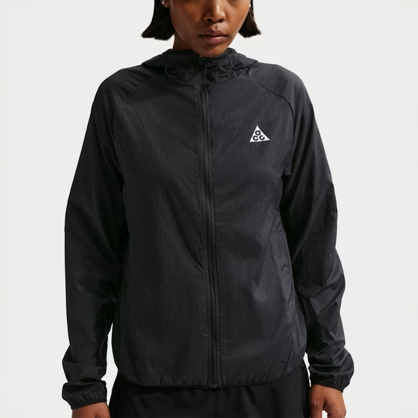 Women's Trail Running Jacket Nike ACG Repel Jacket  Black/White/Summit White IO9748010