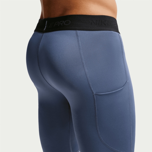 Nike Pro Dri-FIT Long Tights - Diffused Blue/Black