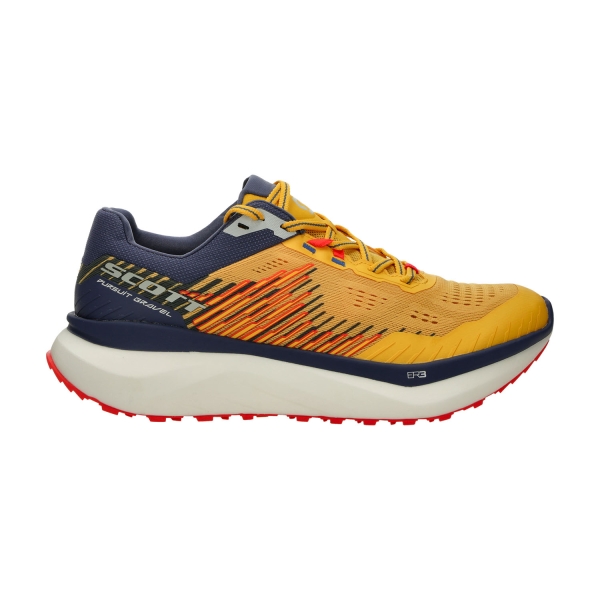 Men's Neutral Running Shoes SCOTT Pursuit Gravel  Banana Yellow/Indigo Blue 4242388301