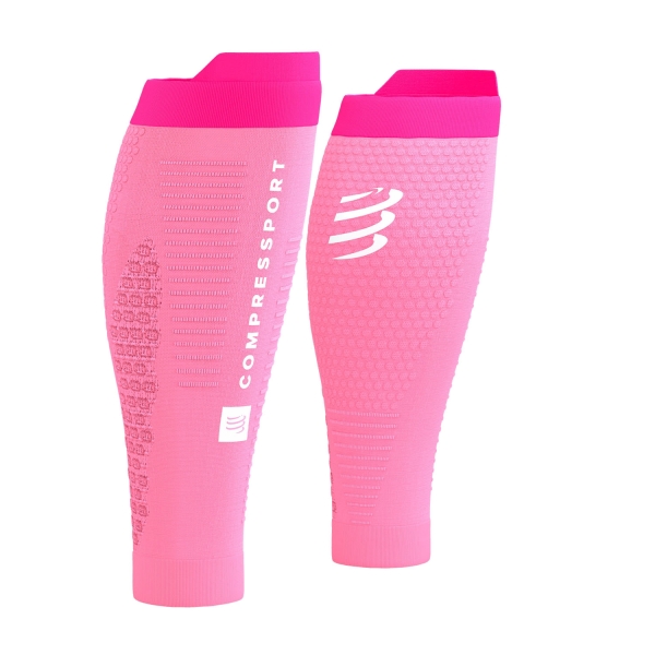 Compressport R2 3.0 Gambaletti a Compressione - Begonia/Neon Pink