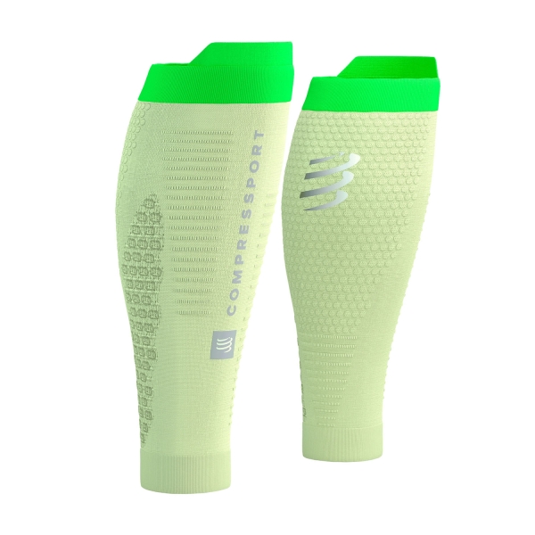 Compressport R2 3.0 Compression Calf Sleeves - Lime/Neon Green