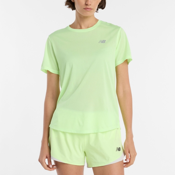 Women's Running T-Shirts New Balance Athletics TShirt  Afterglow Heather WT41253AB3