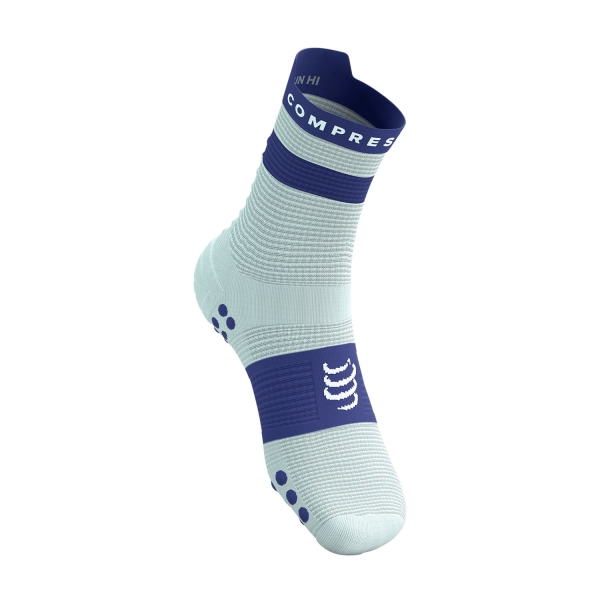 Socks Compressport Pro Racing V4.0 Run High Socks  Star White/Orient Blue XU00046B0076