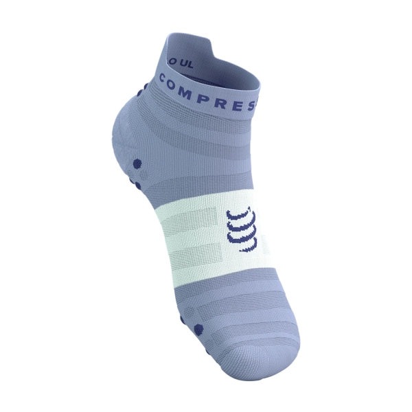 Socks Compressport Pro Racing V4.0 Ultralight Logo Socks  Lavender/White XU00051B5159