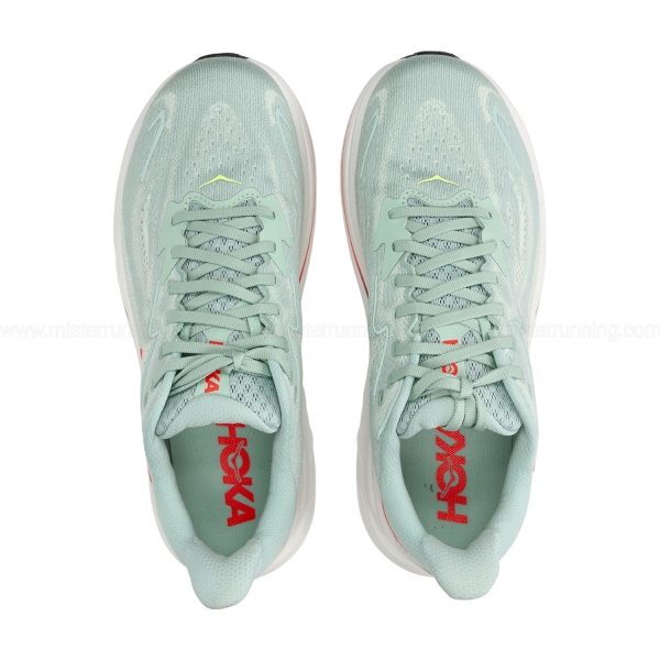 Hoka Clifton 10 Wide - Sage/Neon Flame